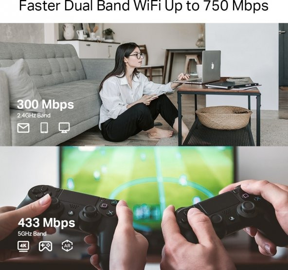 TP-Link RE215 AC750 Mesh Wi-Fi Menzil Genişletici - 2