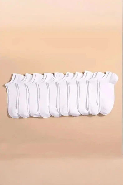 20 Çift Pamuklu Günlük Kullanıma Uygun Kısa Patik Çorap - 4