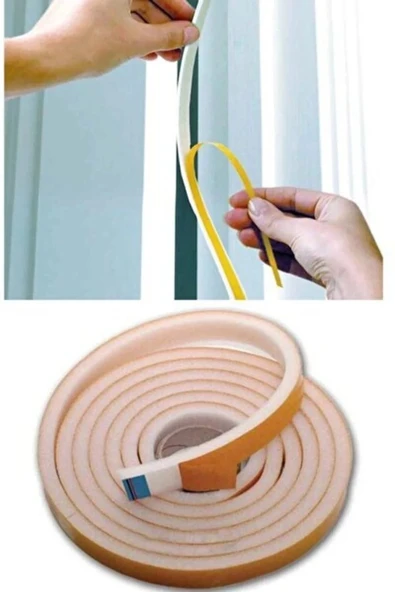 9 Metre Pencere Izolasyon Bandı Yapışkanlı Cam Yalıtım Süngeri Rüzgar Soğuk Kesici Pimapen Fitili ürün görseli