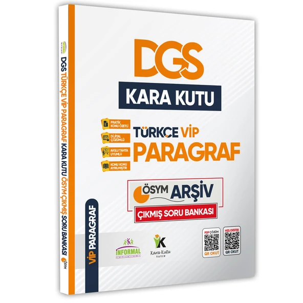 DGS Türkçenin Kara Kutusu ÖSYM ARŞİVİ ÇIKMIŞ PARAGRAF VİP 3 Soru Bankası Konu Özetli Çözümlü