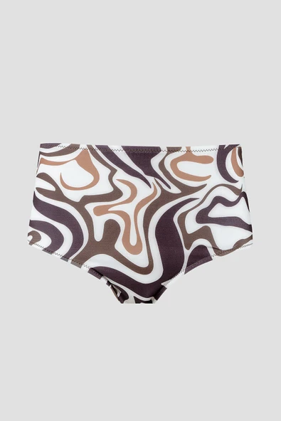 Kahverengi Capetown Yüksel Bel Tek Alt Bikini ürün görseli 1