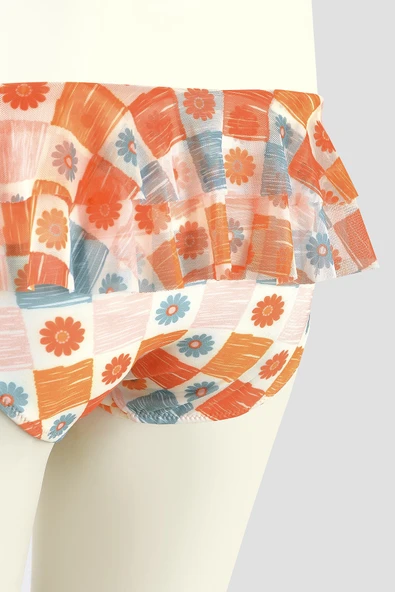 Turuncu Daisy Forest Tek Alt Bikini - Resim 4