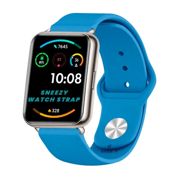 Huawei Watch Fit 2 Uyumlu PureLux Soft Silikon Kordon  Mavi ürün görseli