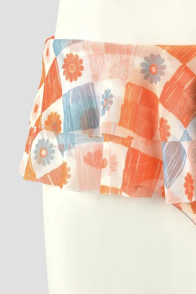 Turuncu Daisy Forest Tek Alt Bikini - Resim 2