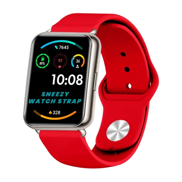 Huawei Watch Fit 2 Uyumlu PureLux Soft Silikon Kordon  Kırmızı ürün görseli
