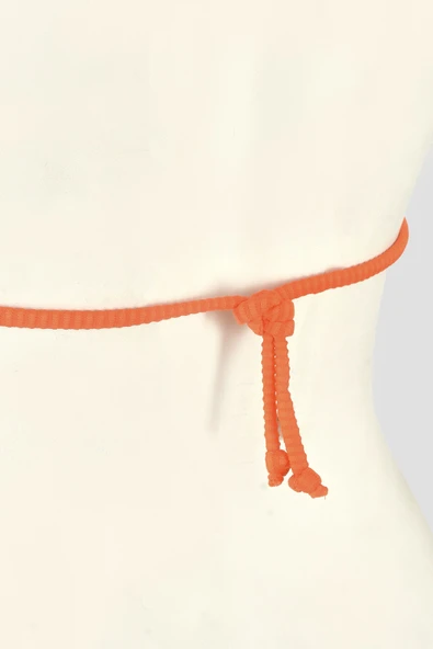 Turuncu Daisy Forest Üçgen Tek Üst Bikini - Resim 3