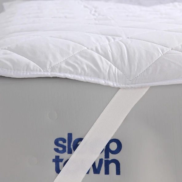 Homedius Daily Vatka Kapitoneli %100 Pamuk Yatak Koruyucu Alez  Beyaz 180x200 - 5