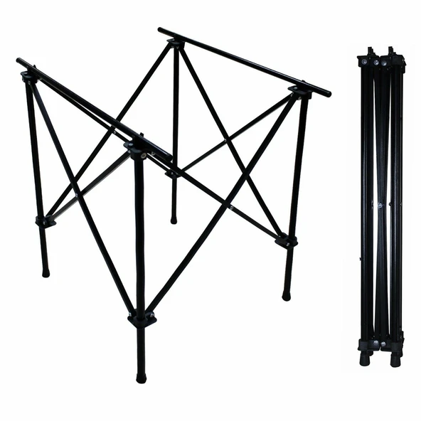 Katlanır Kamp Masası Alüminyum Antrasit - Resim 4