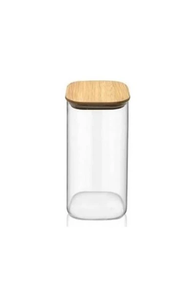 Bambu Kapaklı Cam Kavanoz 65X90 Royaleks-KVN31 ürün görseli