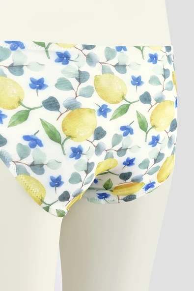 Renkli Lemon Tek Alt Bikini - Resim 4