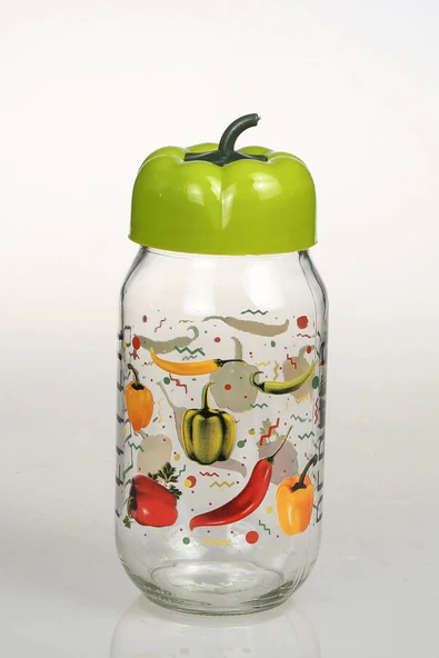 Biber Kapaklı Desenli Kavanoz 1000 Cc Royaleks-BKD1000 ürün görseli