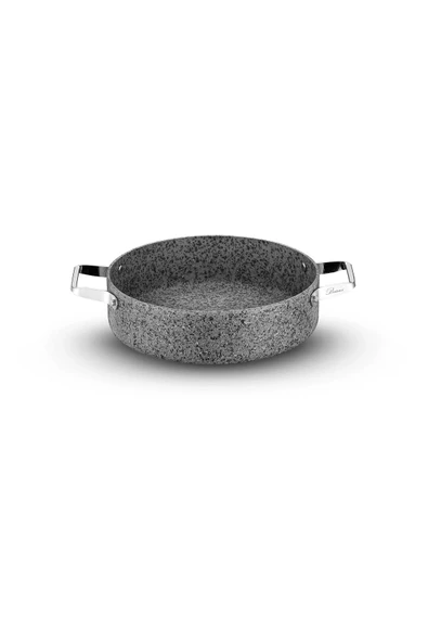 Stone-Age 32 Cm Çizilmez Yanmaz Yapışmaz İndüksiyonlu  Basık Tencere - Resim 3