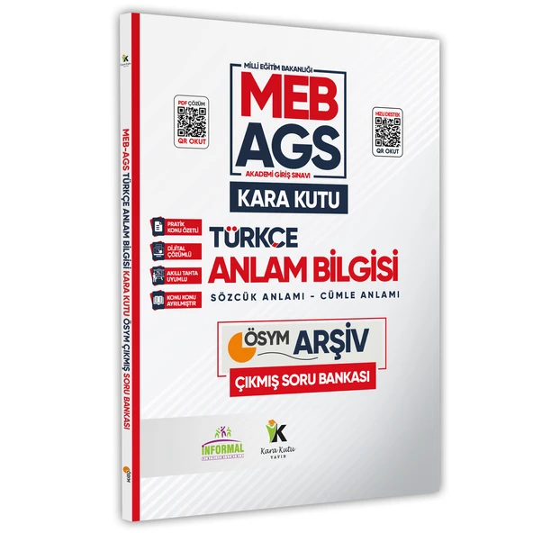 MEB-AGS Türkçenin Kara Kutusu ANLAM BİLGİSİ (Sözcük-Cümle) ÖSYM Çıkmış Çözümlü Soru Bankası ürün görseli 1