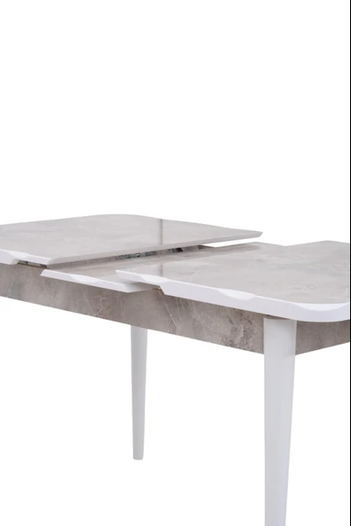 Rambla Mdf Açılır Lak Panel Mutfak Masa Sandalye Takımı 80*130cm - Resim 5