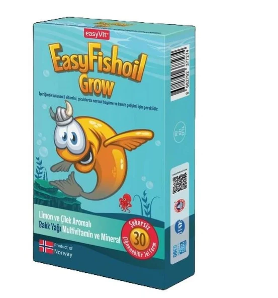 Easy Fishoil GROW Çocuk 30 Çiğneme Form - 1