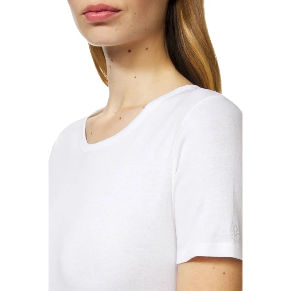 Basic Kısa Kollu Bisiklet Yaka T-Shirt - Resim 12