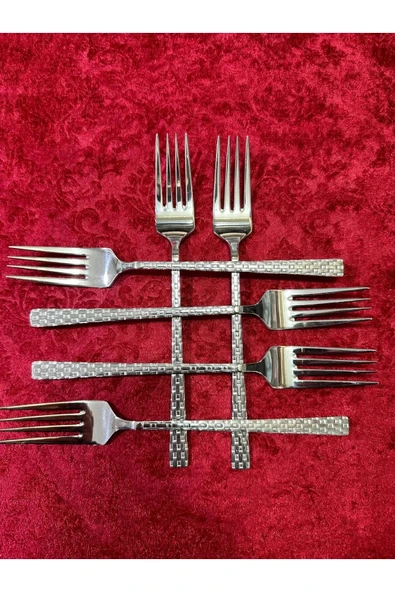 6'lı Lüx Hasır Yemek Çatalı Royaleks-69022 ürün görseli