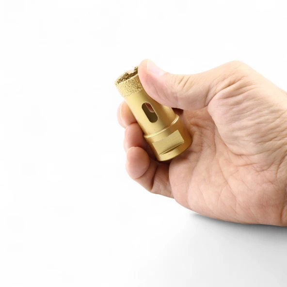 Granit Mermer 25 mm Seramik Fayans Uç Elmas Kaplı Delme Ucu Matkap Aparatı Güçlü Profesyonel Kesici - Resim 5