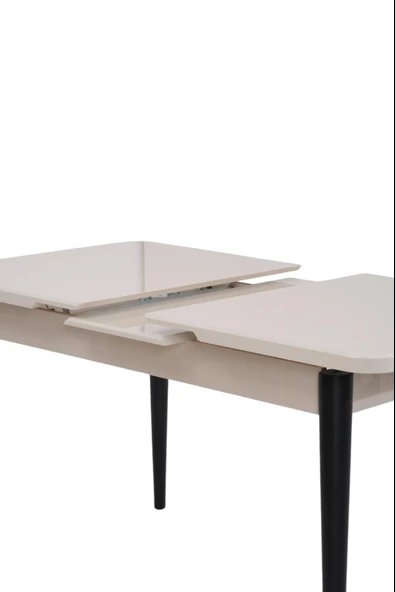 Yakamoz Kum Beji Elma MDF Mutfak Masa Sandalye Takımı 80x130 - Resim 4