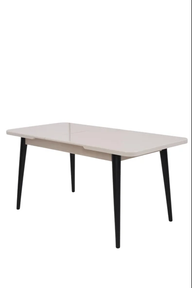 Yakamoz Kum Beji Elma MDF Mutfak Masa Sandalye Takımı 80x130 - Resim 5