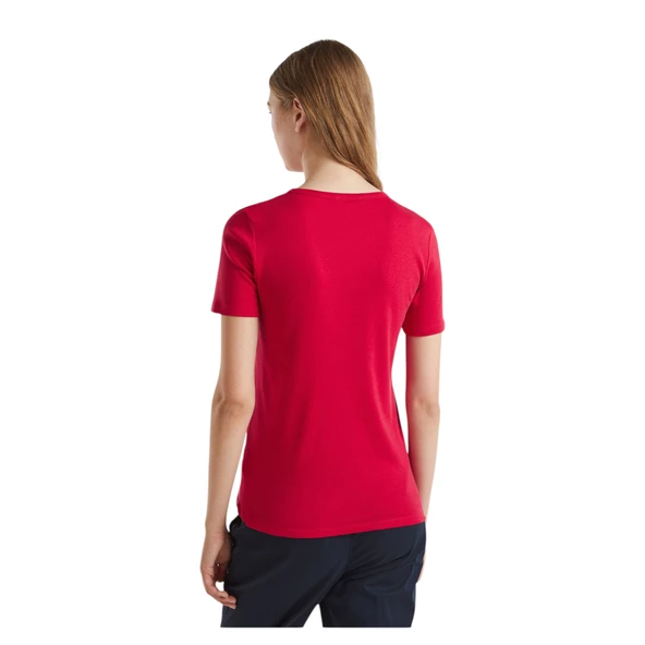 Basic Kısa Kollu Bisiklet Yaka T-Shirt - Resim 3