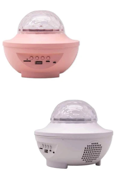 Dönen Işıklı Disko Topu Projektör Müzik Çalarlı Disco Speaker - Resim 4