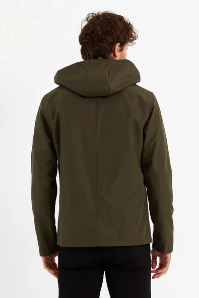 Yeni Sezon Erkek Yeşil Kapüşonlu İç Cepli Su Ve Rüzgar Geçirmez Mevsimlik&Yazlık Mont - Resim 6