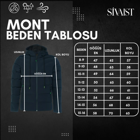 SİVAİST KREM KIZ ÇOCUK SU VE RÜZGAR GEÇİRMEZ İÇİ KALIN KÜRKLÜ MONT & KABAN - 5