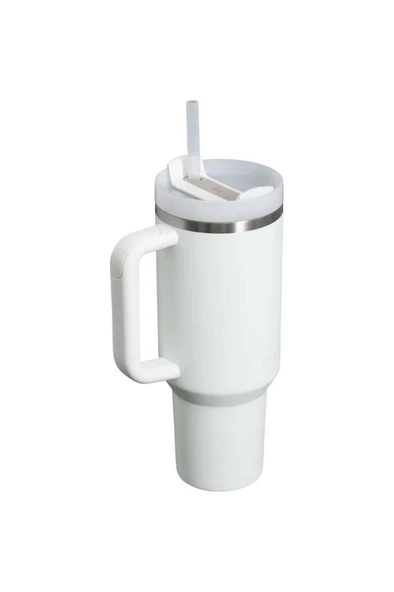 Stanley Quencher Pipetli 1.18 Lt Beyaz Termos - Resim 2