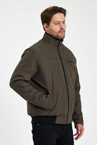 Yeşil İçi Kalın Kürklü Hakim Yakalı Rüzgar Ve Su Geçirmez Mont&Kaban - Resim 4