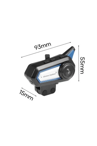 Bt31 Kask Kulaklık Bluetooth 5.0 Motosiklet Interkom Su Geçirmez Kablosuz Kulaklık - 7