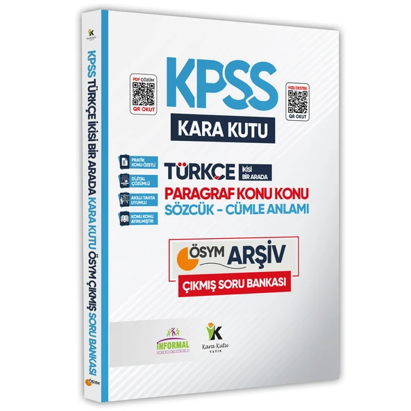 KPSS Türkçenin Kara Kutusu KONU KONU PARAGRAF 1 Konu Özetli Dijital Çözümlü Çıkmış Soru Bankası