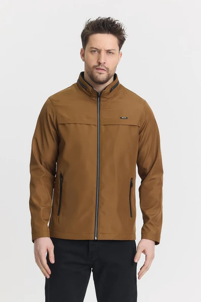 Kahverengi Erkek Pamuk Polyester Karışımlı Su Ve Rüzgar Geçirmez Mevsimlik&Yazlık Mont ürün görseli 1