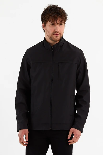 Yeni Sezon Erkek Siyah İki İç Cepli Su Ve Rüzgar Geçirmez Mevsimlik&Yazlık Mont - Resim 2