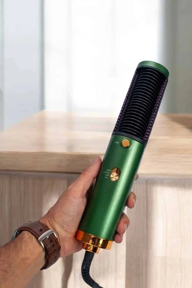 Fön Tarak Saç Düzleştirici Üflemeli Fön Makinesi Sıkı Dişli Taşınabilir - Resim 2