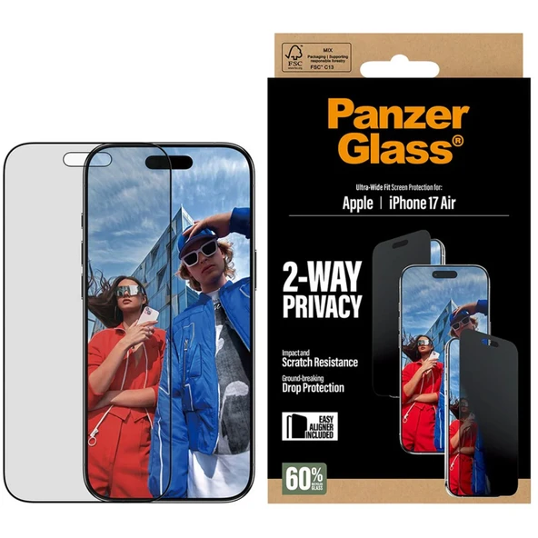 PanzerGlass iPhone 17 Air UWF Şeffaf Cam Ekran Koruyucu (Hizalama Aparatlı) - 1