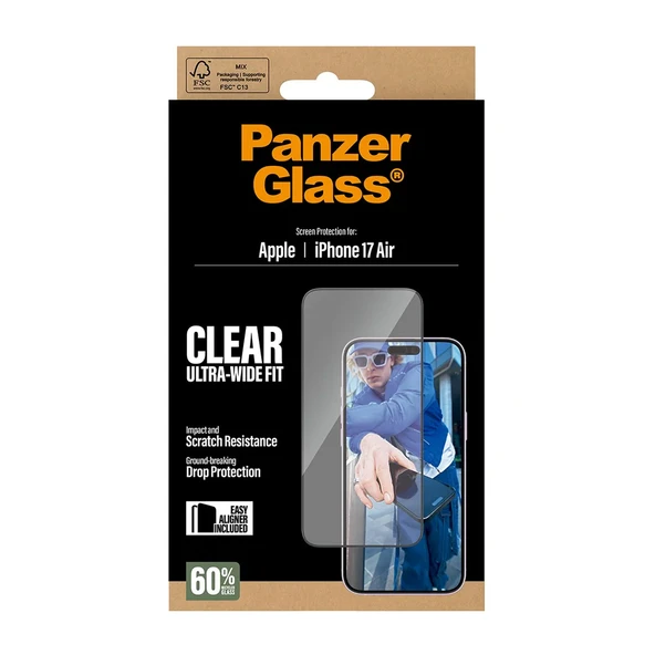 PanzerGlass iPhone 17 Air UWF Şeffaf Cam Ekran Koruyucu (Hizalama Aparatlı) - 5