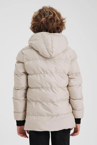 SİVAİST KREM ERKEK ÇOCUK SU VE RÜZGAR GEÇİRMEZ İÇİ KALIN KÜRKLÜ MONT & KABAN - Resim 6