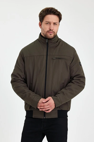 Yeşil İçi Kalın Kürklü Hakim Yakalı Rüzgar Ve Su Geçirmez Mont&Kaban - Resim 3