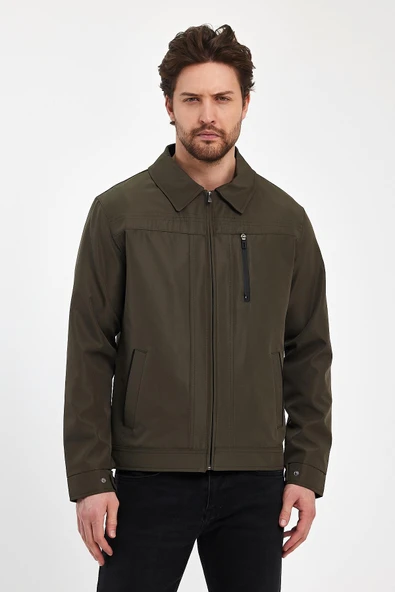 Erkek Yeşil Klasik Yakalı Regular Su Ve Rüzgar İtici Mevsimlik Mont&Ceket ürün görseli 1