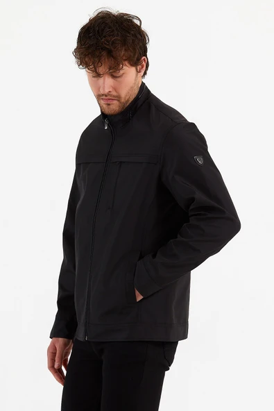 Yeni Sezon Erkek Siyah İki İç Cepli Su Ve Rüzgar Geçirmez Mevsimlik&Yazlık Mont - Resim 4