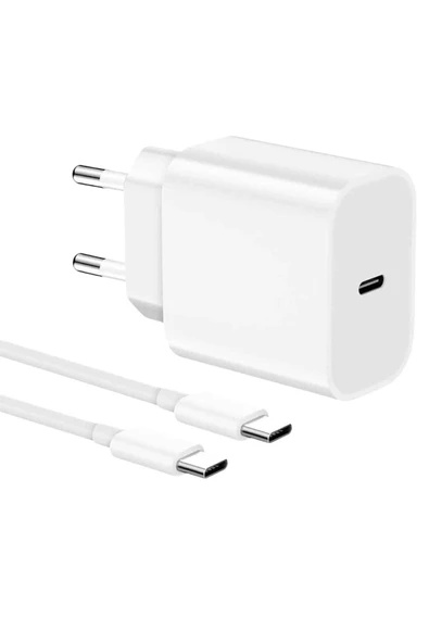 15/Pro/Pro Max 20W İOS Uyumlu Hızlı Şarj Aleti Adaptörlü Beyaz - Resim 3