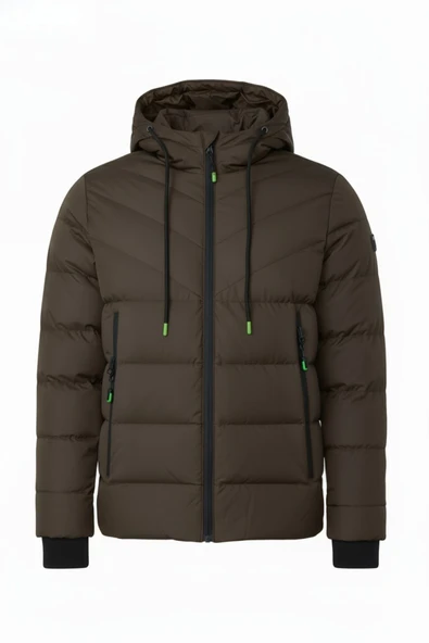 SİVAİST YEŞİL ERKEK ÇOCUK SU VE RÜZGAR GEÇİRMEZ İÇİ KALIN KÜRKLÜ MONT&KABAN ürün görseli 1