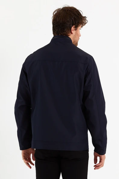 Yeni Sezon Erkek Lacivert İki İç Cepli Su Ve Rüzgar Geçirmez Mevsimlik&Yazlık Mont - Resim 6