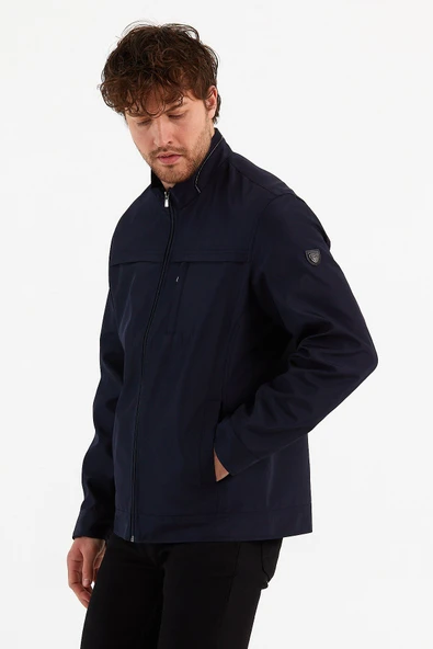 Yeni Sezon Erkek Lacivert İki İç Cepli Su Ve Rüzgar Geçirmez Mevsimlik&Yazlık Mont - Resim 2