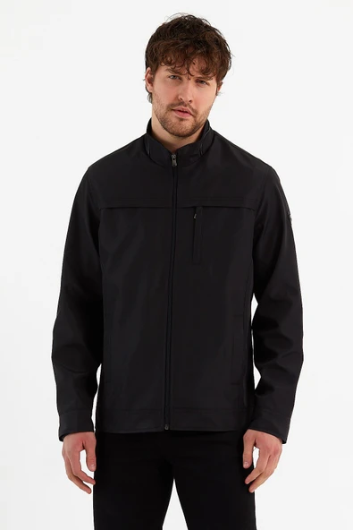 Yeni Sezon Erkek Siyah İki İç Cepli Su Ve Rüzgar Geçirmez Mevsimlik&Yazlık Mont ürün görseli 1