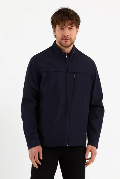Yeni Sezon Erkek Lacivert İki İç Cepli Su Ve Rüzgar Geçirmez Mevsimlik&Yazlık Mont ürün görseli 1
