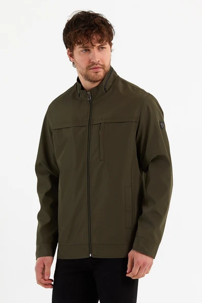 Yeni Sezon Erkek Yeşil İki İç Cepli Su Ve Rüzgar Geçirmez Mevsimlik&Yazlık Mont - Resim 2