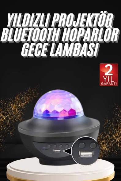 Dönen Işıklı Disko Topu Projektör Müzik Çalarlı Disco Speaker ürün görseli