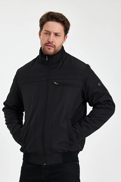 Siyah İçi Kalın Kürklü Hakim Yakalı Rüzgar Ve Su Geçirmez Mont&Kaban - Resim 3